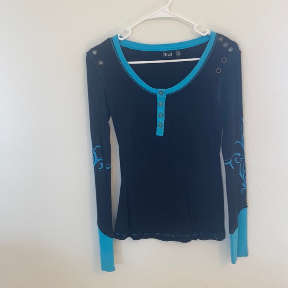 Cruel girl long sleeve western inspired shirt.